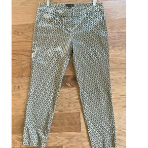 Ann Taylor Gold Black Brocade Marissa Signature Trousers Pants Size 10